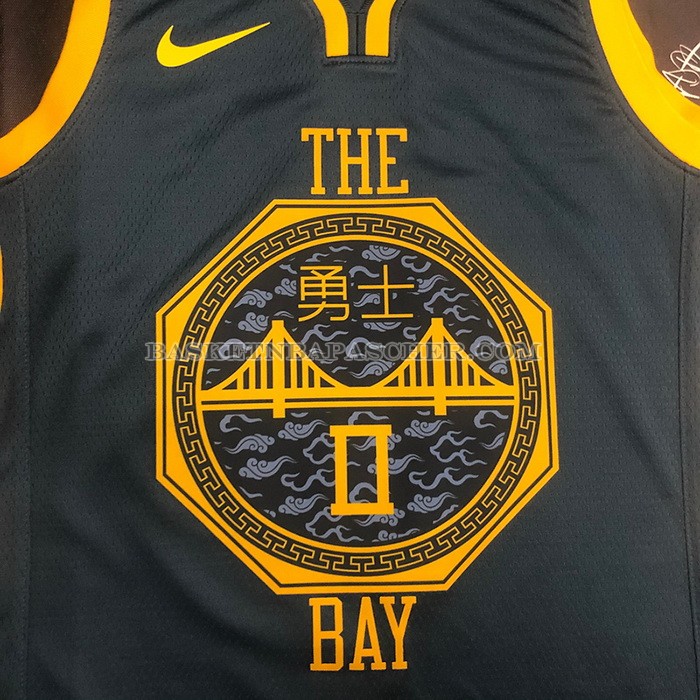 Maillot Golden State Warriors Gary Payton Ii NO 0 Ville 2018-19 Bleu